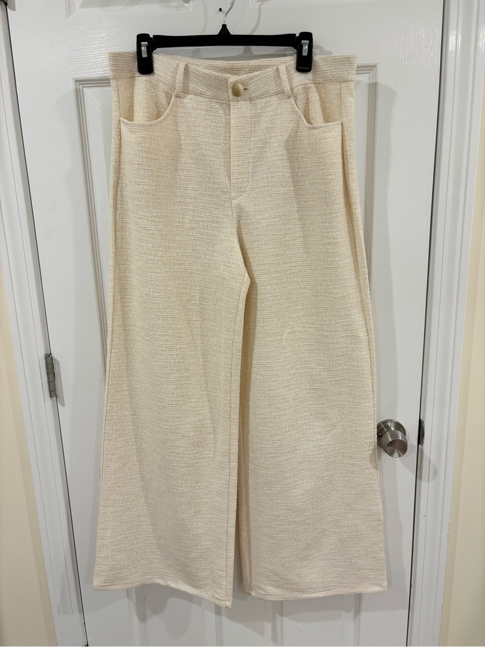 H&M Pull On Ivory Trousers M